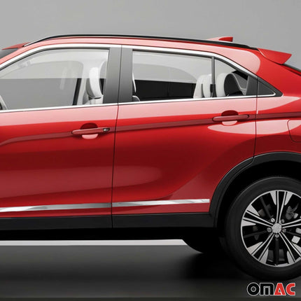 Seitentürleiste Türschutzleiste für Mitsubishi Eclipse Cross 2018-2026 Chrom 4x
