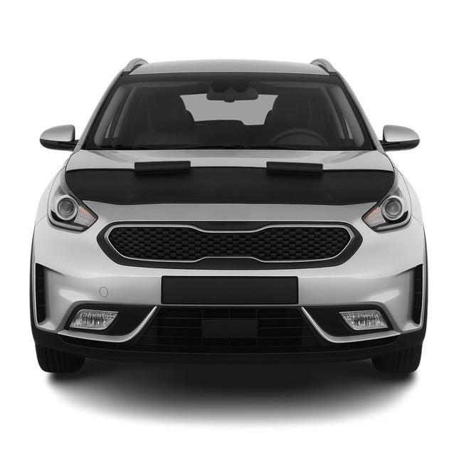 Haubenbra Steinschlagschutz Bonnet Bra für Kia Niro I 2017-2022 Schwarz Halb