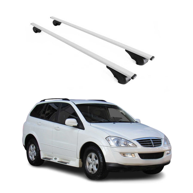 Dachträger Grundtäger für Ssangyong Kyron 2005-2014 5 tür 75kg Metall Silber 2x