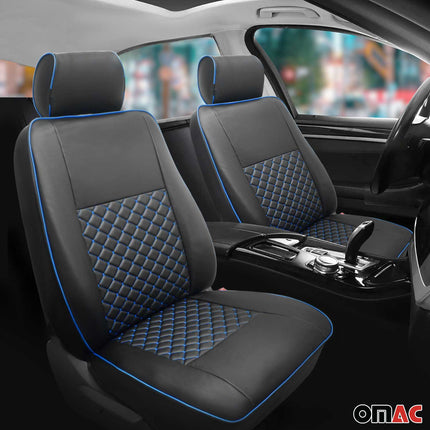 Sitzbezüge Schonbezüge für Ford Transit 2000-2014 Kunstleder Schwarz Blau
