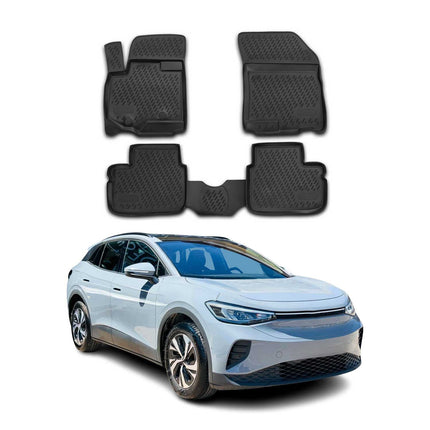 OMAC Gummimatten Fußmatten für VW ID.4 2021-2026 TPE Automatten Schwarz 3x