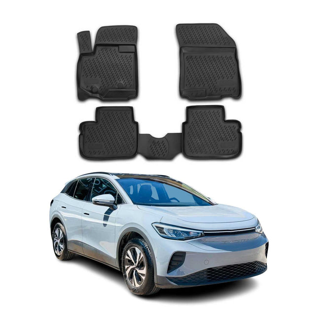 OMAC Gummimatten Fußmatten für VW ID.4 2021-2026 TPE Automatten Schwarz 3x