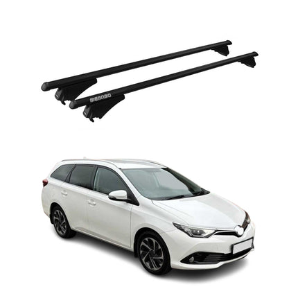 Menabo Grundträger Dachträger für Toyota Auris E180 2013-2018 ABE Alu Schwarz 2x