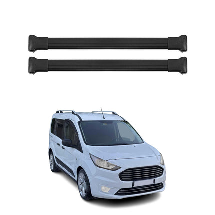 Dachträger Grundtäger für Ford Connect II 2013-2021 75kg Aluminium Schwarz 2 tlg