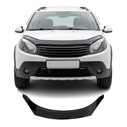 Motorhaube Deflektor Insekten Steinschlagschutz für Dacia Sandero 2008-12 Dunkel