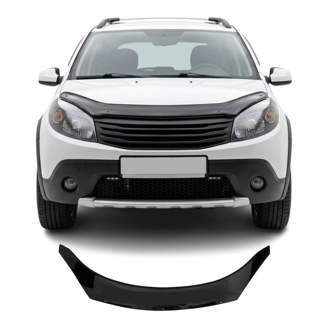 Motorhaube Deflektor Insekten Steinschlagschutz für Dacia Sandero 2008-12 Dunkel