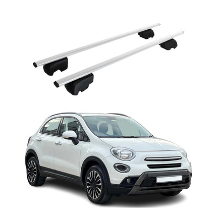 Dachträger Gepäckträger für Fiat 500X 2015-2026 Querträger ABE Metall Silber ex