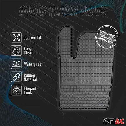 OMAC Gummi Fußmatten für Peugeot Bipper 2008-2014 Automatten TPE Schwarz 2x