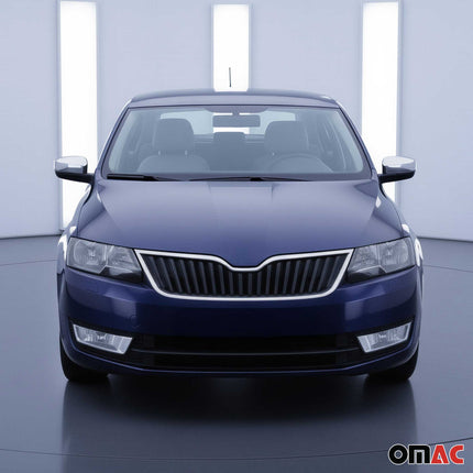 Spiegelkappen Spiegelabdeckung für Skoda Rapid Limo 2012-2019 Edelstahl Chrom