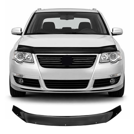 Motorhaube Deflektor Steinschlagschutz für Vw Passat B6 2005-2010 Schwarz