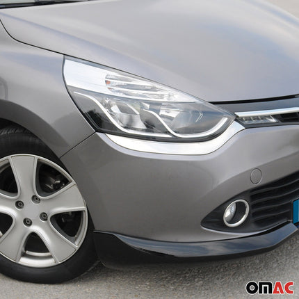 Seiten Grill Leuchte Blenden Heck Front für Renault Clio 2012-2019 Chrom Satz