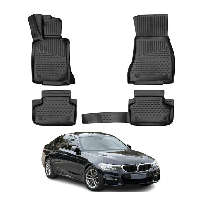 OMAC Gummimatten Fußmatten für BMW 5er Limo Touring G30 G31 2017-2024 TPE Matter