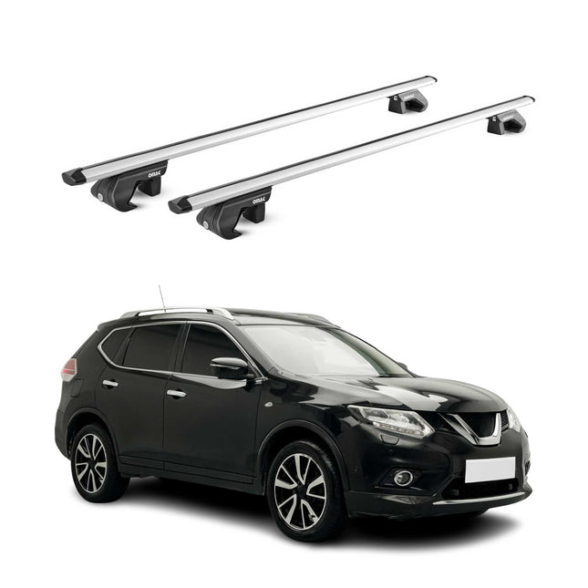 Dachträger Grundtäger für Nissan X-Trail T32 2014-2021 90kg Alu Silber 2 tlg ABE