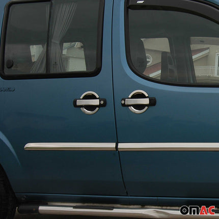 Chrom Türgriff Blende für Fiat Doblo 2000-2010 3-Tür Edelstahl 9x
