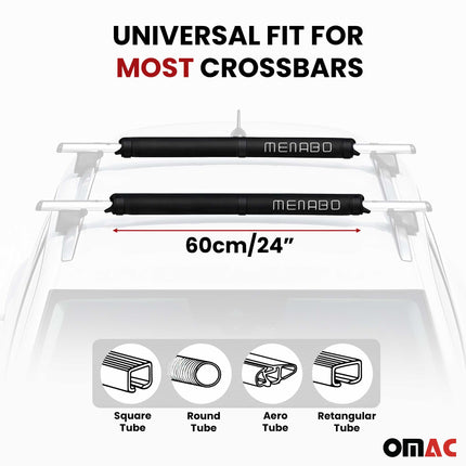Menabo Surfbretträger Dachträger Softdach Windsurf Pad Kajak Snowboard 2x