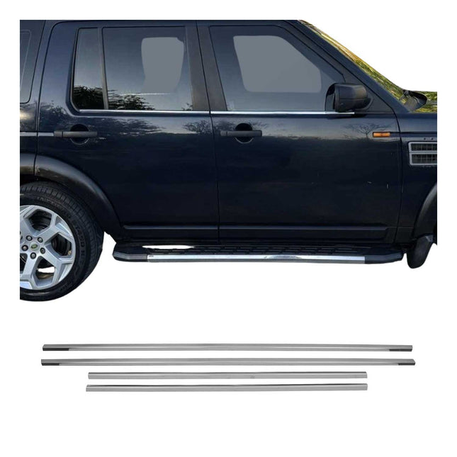 Fensterleisten Zierleisten für Land Rover Discovery 2004-2009 Edelstahl Chrom 4x