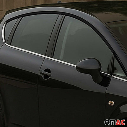 Fensterleisten Zierleisten für Seat Leon 2005-2012 5-Tr Edelstahl Chrom 8tlg
