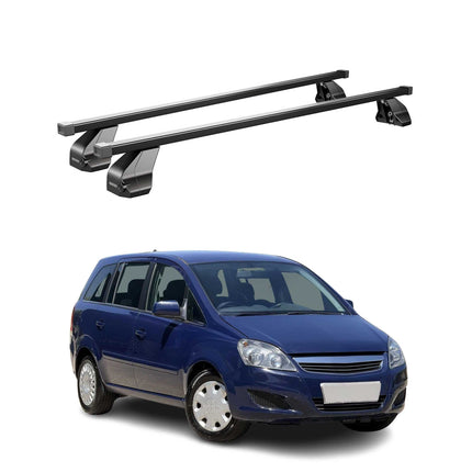 Menabo Dachträger Grundtäger für Opel Zafira B 2008-2011 FL 75kg Stahl Schwarz