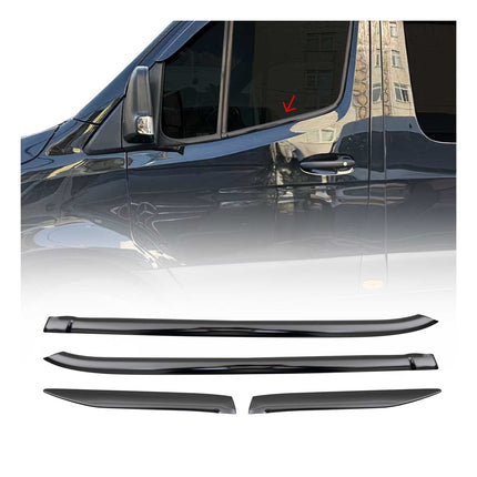 Fensterleisten Zierleisten für Mercedes Sprinter 2018-2026 Edelstahl Dunkel 4tlg