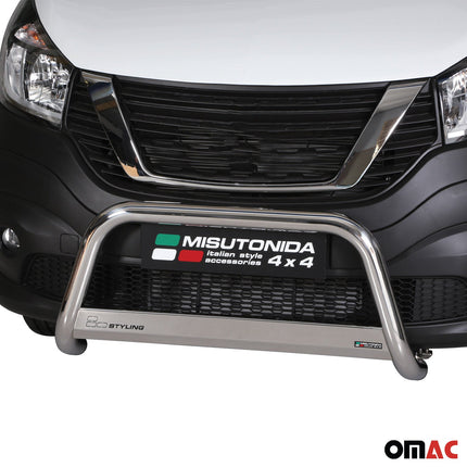 Frontbügel Frontschutzbügel für Nissan NV300 2016-2021 ø63mm Stahl Silber Schutz
