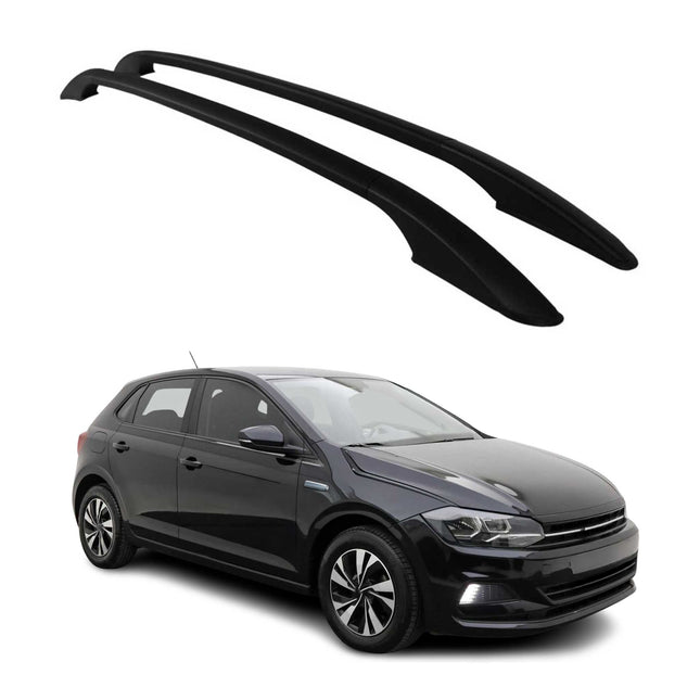 Aluminium Dachreling Relingträger für VW Polo 2017-2021 Schwarz 2tlg