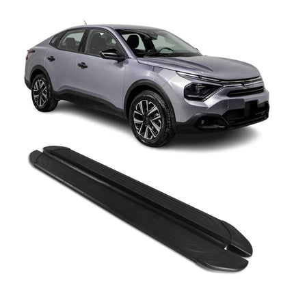 Seitenschweller Trittbretter für Citroen C4 X 2022-2026 Schwarz Aluminium 2 tlg