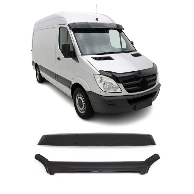 Sonnenblende Motorhaube Deflektor Set für Mercedes Sprinter W906 2006-2013 2tlg