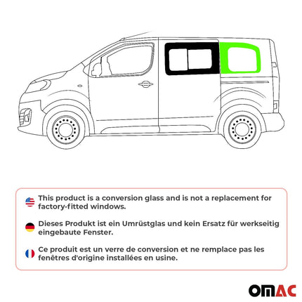 Seitenfenster Sicherheitsglas für Toyota Proace 2016-2026 Schiebetür Links L1