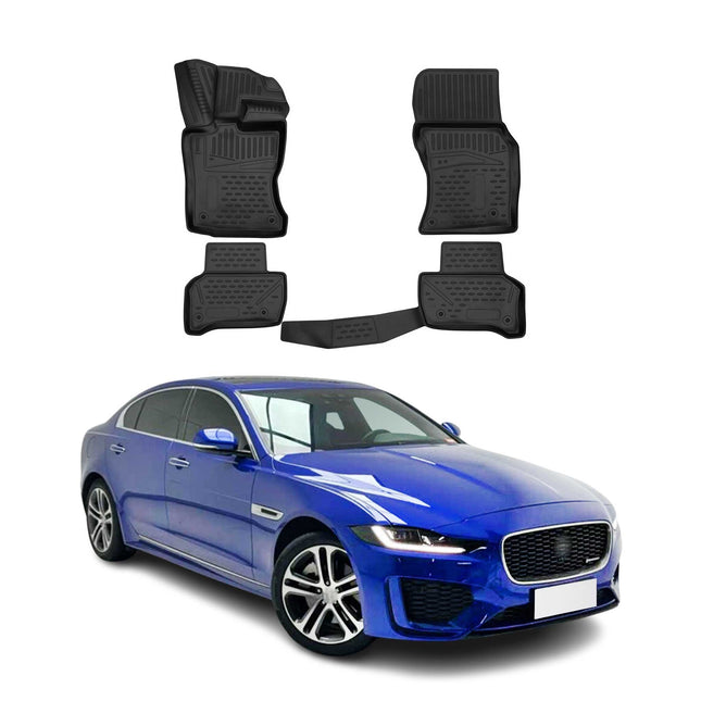 OMAC Fußmatten Gummimatten für Jaguar XE FL 2019-2024 Automatten Schwarz 4x
