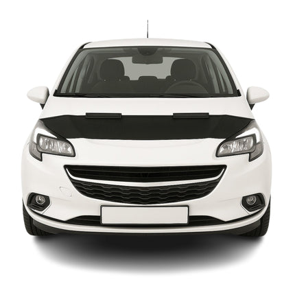 Haubenbra Steinschlagschutz Bonnet Bra für Opel Corsa 2015-2019 Schwarz Halb