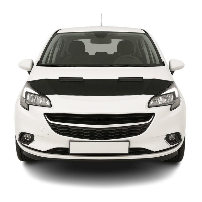 Haubenbra Steinschlagschutz Bonnet Bra für Opel Corsa 2015-2019 Schwarz Halb