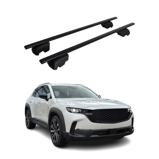 Dachträger Grundtäger für Mazda CX-50 2023-2026 75kg Metall Schwarz 2 tlg
