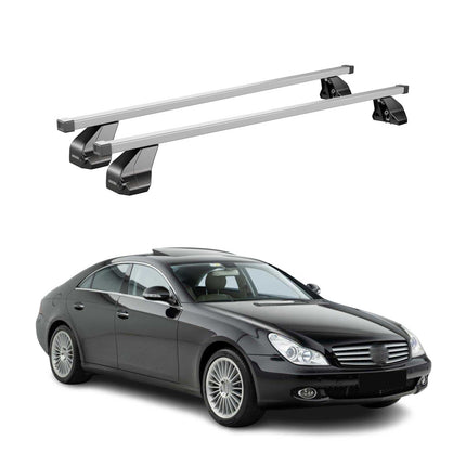 Menabo Dachträger Grundtäger für Mercedes CLS C219 2004-2010 75kg Stahl Grau 2x