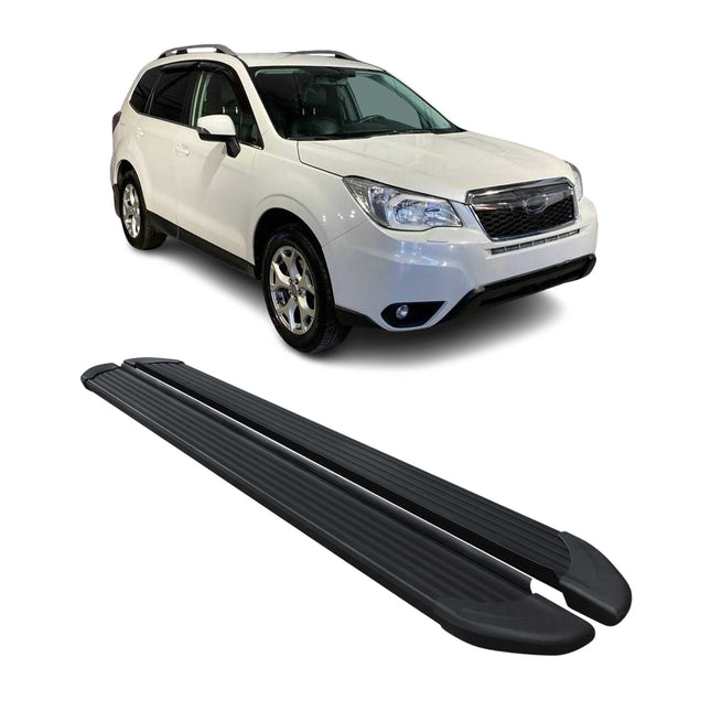 Seitenschweller Trittbretter Schweller für Subaru Forester IV 2013-2018 Schwarz