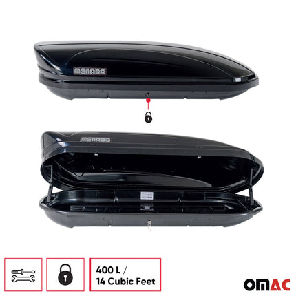 Menabo Dachkoffer Dachbox Gepäckbox Dachgepäckträger Autobox Gepäck Mania 400L