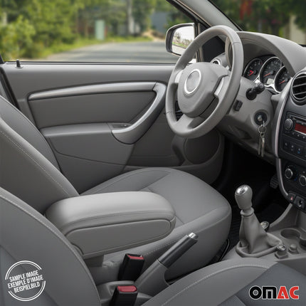 Mittelarmlehne Armlehne Mittelkonsole für VW Touran 2003-2015 PU-Leder ABS Grau
