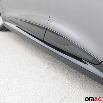 Seitentürleiste Türschutzleiste für Renault Clio 2012-2019 Chrom Stahl Dunkel 4x