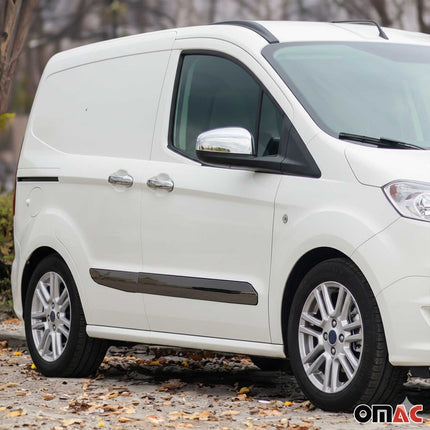 Seitentürleiste Türschutz für Ford Tourneo Courier 2014-2024 Chrom Dunkel 4x