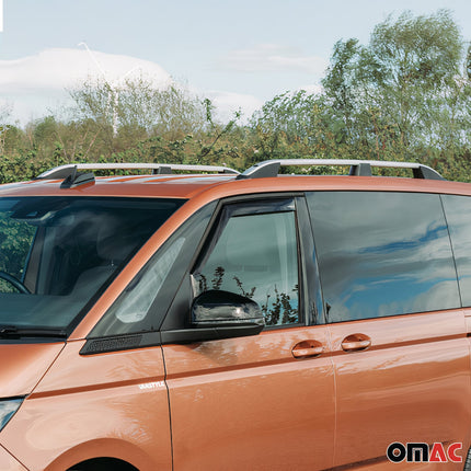 Dachreling Relingträger für VW T7 Multivan 2021-2026 Aluminium Silber 2 tlg
