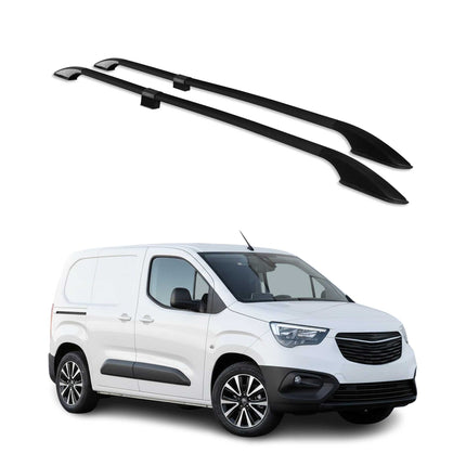 Dachreling Dachgepäckträger für Opel Combo E 2019-2026 Kurzer Alu Schwarz