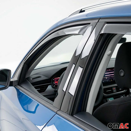 Windabweiser Regenabweiser Satz für Skoda Kamiq 2019-2023 Schwarz Windschutz 4x