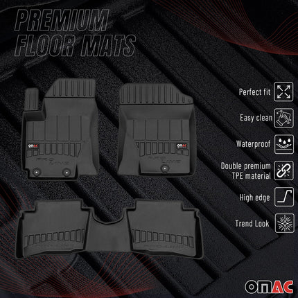 OMAC Gummi Fußmatten für Hyundai i20 2008-2014 Premium TPE Automatten Schwarz 3x