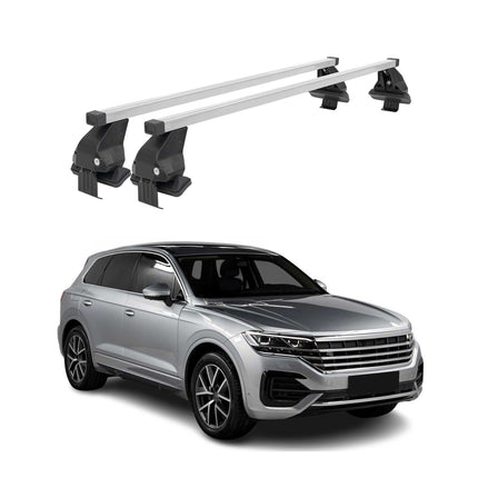 Menabo Dachträger Grundträger für VW Touareg III 2018-2026 Stahl Grau 2tlg