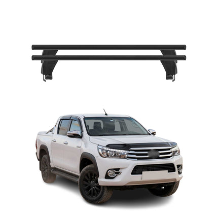 Menabo Dachträger Grundtäger für Toyota Hilux 2011-2015 50kg Alu Schwarz 2 tlg