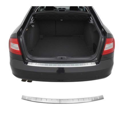 Ladekantenschutz für Skoda Octavia II Kombi 2009-13 Facelift Edelstahl gebürstet