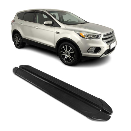 Trittbretter Seitenschweller für Ford Kuga II 2012-2019 Aluminium Schwarz 2tlg