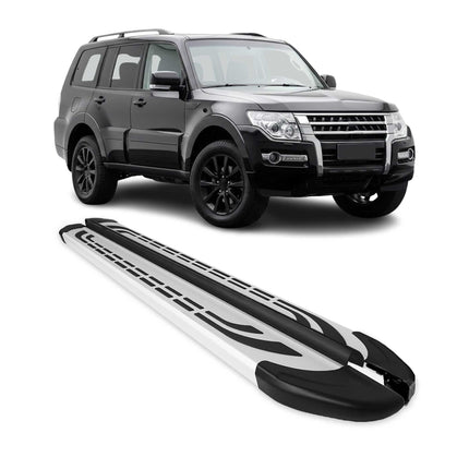Trittbretter Seitenschweller Seitenbretter für Mitsubishi Pajero IV 2006-21 Alu