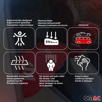 SPARCO Auto Nackenkissen Reisekissen Blau Ergonomische Memory-Schaum Kopfkissen