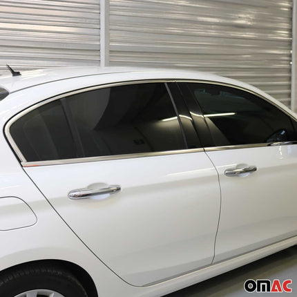 Fensterleisten Zierleisten für Fiat Tipo 2015-2026 Edelstahl Chrom 8tlg