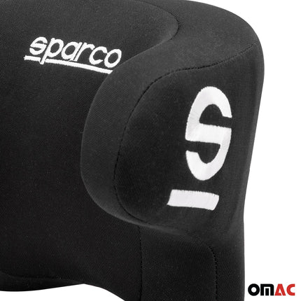 SPARCO Auto Nackenkissen Reisekissen Schwarz Ergonomische Schaum Kopfkissen